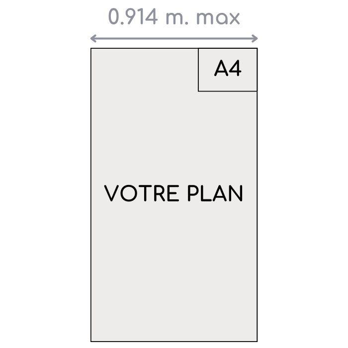 Pliage de plan et cartouche, position 2